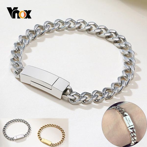 vnox минималистский браслет для мужчин женщины гравировка логотип название глянцевая из нержавеющей стали основные майами кубинский цепи бра, Silver
vnox минималистский браслет для мужчин женщины гравировка логотип название глянцевая из нержавеющей стали основные майами кубинский цепи бра, Silver