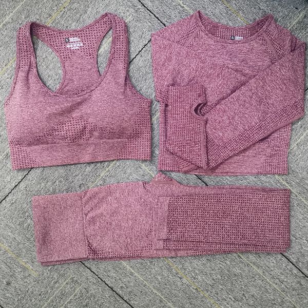 2/3/5pcs seamless women yoga set workout sportswear gym clothing fitness long sleeve crop high waist leggings sport suits c0122, Gray
2/3/5pcs seamless women yoga set workout sportswear gym clothing fitness long sleeve crop high waist leggings sport suits c0122, Gray