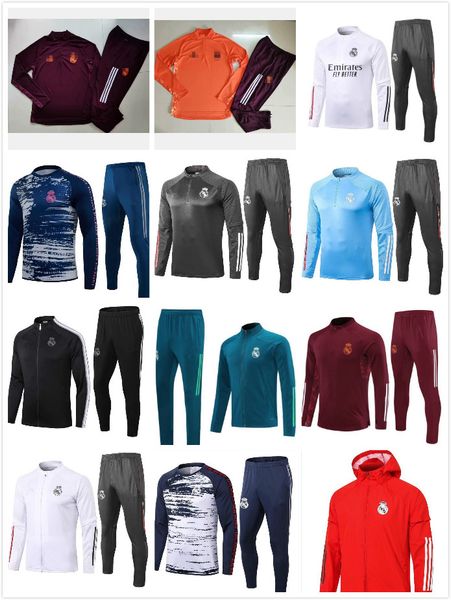 2019 2020 real madrid tracksuit soccer jacket full zipper tracksuit 2019 real madrid maillot de foot hazard isco jersey tracksuit, Black;yellow