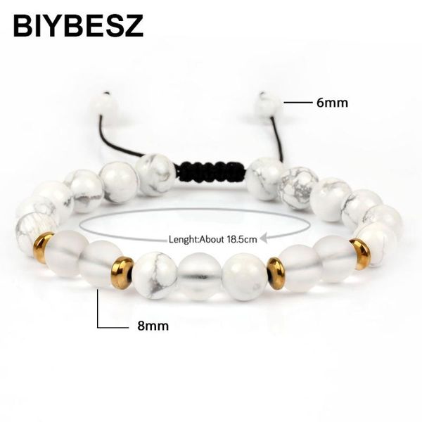 fashion white howlite turquoises stone charm bracelet for men women beads bracelets & bangles jewelry gifts friendship bracelets, Black
fashion white howlite turquoises stone charm bracelet for men women beads bracelets & bangles jewelry gifts friendship bracelets, Black