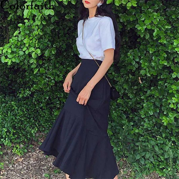 colorfaith new 2020 spring summer women skirts high elastic waist vintage elegant trumpet female fashionable midi skirt sk16211, Black
colorfaith new 2020 spring summer women skirts high elastic waist vintage elegant trumpet female fashionable midi skirt sk16211, Black