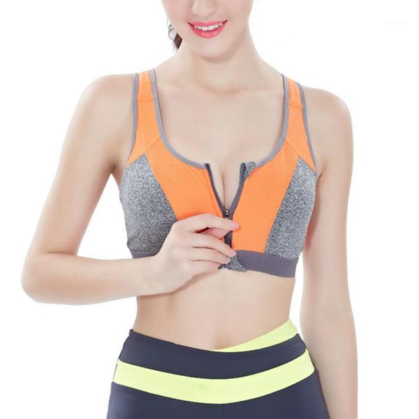 women front zippers push up sports bra high stretch breathable lingerie fitness padded seamless crop bras vest underwear1, Red;black
women front zippers push up sports bra high stretch breathable lingerie fitness padded seamless crop bras vest underwear1, Red;black