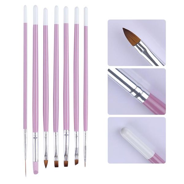 nail brushes 7 pcs/set brush painting liner pen acrylic uv gel varnish cuticle remover kit art tools, Yellow
nail brushes 7 pcs/set brush painting liner pen acrylic uv gel varnish cuticle remover kit art tools, Yellow