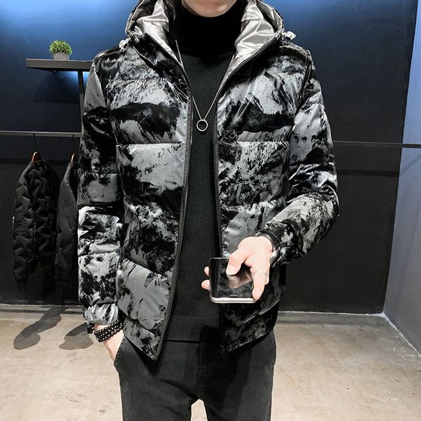 2020 new parka men printing korean version of slim fitting hooded thickened cotton padded coat for winter jackets mens, Black
2020 new parka men printing korean version of slim fitting hooded thickened cotton padded coat for winter jackets mens, Black