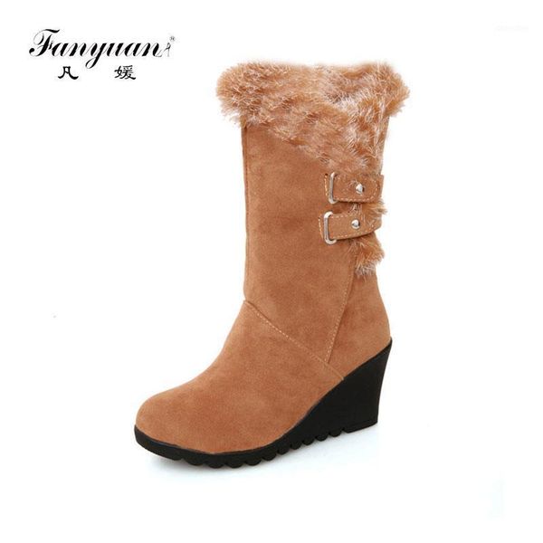 boots fanyuan fashion slip-on snow women warm plush mid-calf flock high heel shoes solid buckle wedges winter1, Black
boots fanyuan fashion slip-on snow women warm plush mid-calf flock high heel shoes solid buckle wedges winter1, Black
