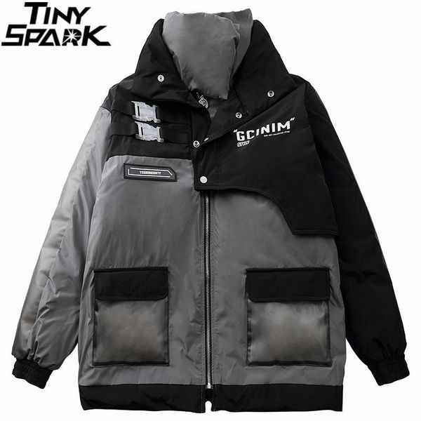 patchwork pocket padded jacket men hip hop streetwear buckle ribbon parka jacket windbreaker harajuku cotton winter outwear warm, Black
patchwork pocket padded jacket men hip hop streetwear buckle ribbon parka jacket windbreaker harajuku cotton winter outwear warm, Black