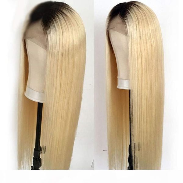 silky straight ombre color t1b 613 remy brazilian hair lace front human hair wigs for black women half hand tied 16-24, Black;brown
silky straight ombre color t1b 613 remy brazilian hair lace front human hair wigs for black women half hand tied 16-24, Black;brown