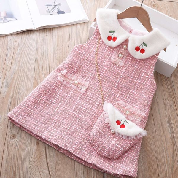 fragrant autumn and winter girls' vt little cherry embroidery plush new year's korean princs drs geig, Red;yellow
fragrant autumn and winter girls' vt little cherry embroidery plush new year's korean princs drs geig, Red;yellow