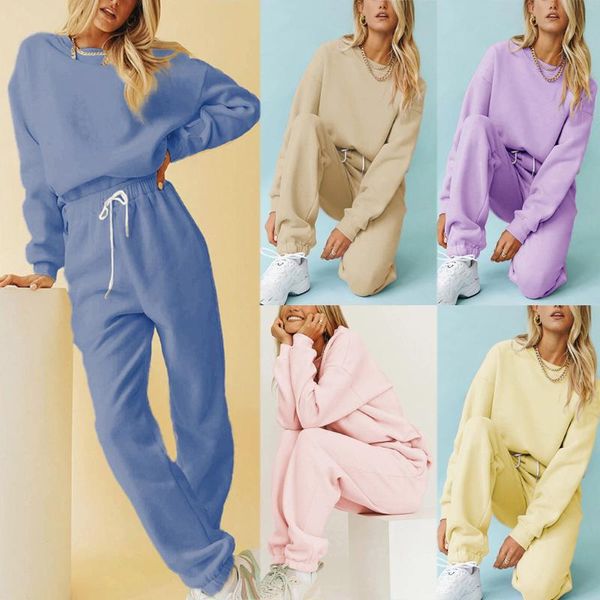 gym clothing autumn winter casual solid color exercise sets women's suit warm home set long sleeve trousers with elastic band, White;black
gym clothing autumn winter casual solid color exercise sets women's suit warm home set long sleeve trousers with elastic band, White;black
