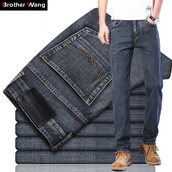 summer new men regular fit thin jeans classic style business advanced stretch denim trousers male brand gray blue pants 201117
summer new men regular fit thin jeans classic style business advanced stretch denim trousers male brand gray blue pants 201117
