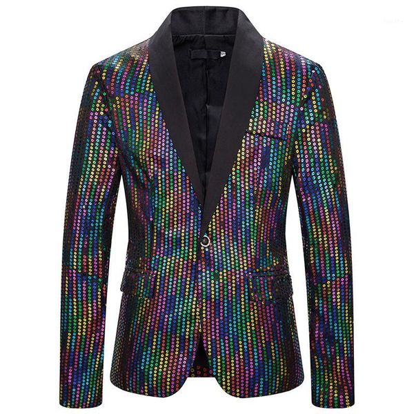 fashion novel man multicolor sequin nighclub dj dance performance costumes slim fit single button men's party dress blazer coat1, White;black
fashion novel man multicolor sequin nighclub dj dance performance costumes slim fit single button men's party dress blazer coat1, White;black