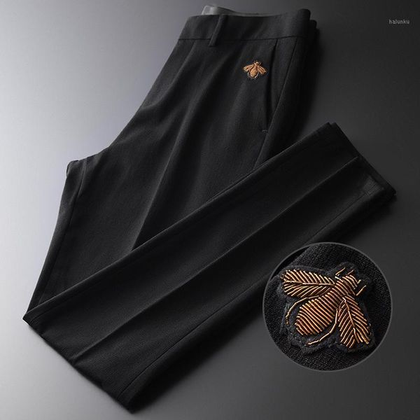 men's pants black mens luxury embroidery solid color man autumn fashion slim fit male trousers business casual suit pants1
men's pants black mens luxury embroidery solid color man autumn fashion slim fit male trousers business casual suit pants1