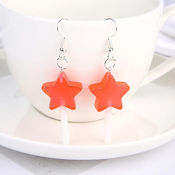1 pair Star-shape Drop Earrings Fake Resin Lollipops Colorful Candy bff friendship For Women Jewelry, Silver
1 pair Star-shape Drop Earrings Fake Resin Lollipops Colorful Candy bff friendship For Women Jewelry, Silver