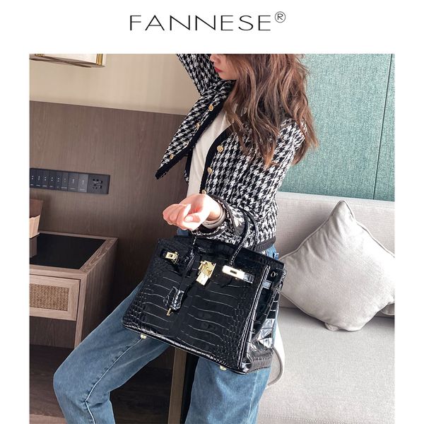 and autumn 2020 winter elegant pattern cowhide leather bag womens leather graceful new crocodile birkin bags handbag vinib, Brown;gray
and autumn 2020 winter elegant pattern cowhide leather bag womens leather graceful new crocodile birkin bags handbag vinib, Brown;gray