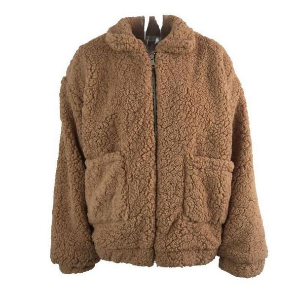 2021 winter soft turn collar zipper woman teddy jacket elegant female pocket-made fur coat rq9m, Black
2021 winter soft turn collar zipper woman teddy jacket elegant female pocket-made fur coat rq9m, Black