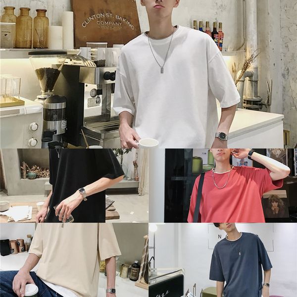 summer men's half coat t-shirt fake two piece short sleeve t-shirt loose and versatile casual half sleeve solid urdhc, Blue
summer men's half coat t-shirt fake two piece short sleeve t-shirt loose and versatile casual half sleeve solid urdhc, Blue