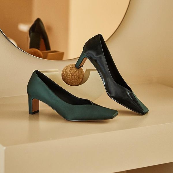 new stylish genuine leather square heel ladies pumps square toe high heel shoes basic slip-on women pumps, Black
new stylish genuine leather square heel ladies pumps square toe high heel shoes basic slip-on women pumps, Black