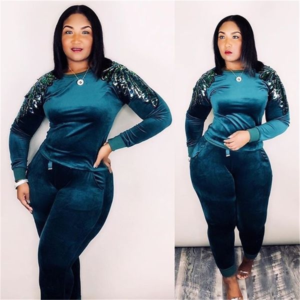 thick velvet sequin 2 piece set women tracksuit hoodies and pant casual outfits suits fall winter velour sweatsuit y201128, White
thick velvet sequin 2 piece set women tracksuit hoodies and pant casual outfits suits fall winter velour sweatsuit y201128, White