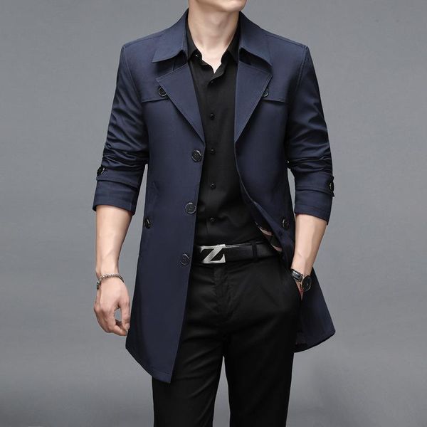 men's coat spring and autumn new style youth men casual solid color mid-length fold-down collar large size coat manufacturers di, Tan;black
men's coat spring and autumn new style youth men casual solid color mid-length fold-down collar large size coat manufacturers di, Tan;black