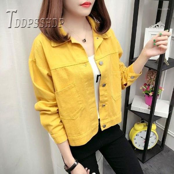 2020 multi candy color denim women coat autumn short style female jacket1, Black;brown
2020 multi candy color denim women coat autumn short style female jacket1, Black;brown