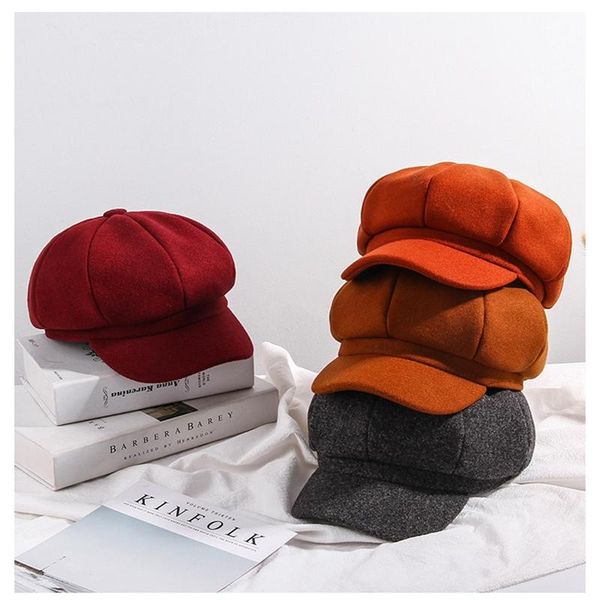 autumn and winter women's retro wool pointed beret flat cap british men and women octagonal hat fashion warm painter hat, Blue;gray
autumn and winter women's retro wool pointed beret flat cap british men and women octagonal hat fashion warm painter hat, Blue;gray
