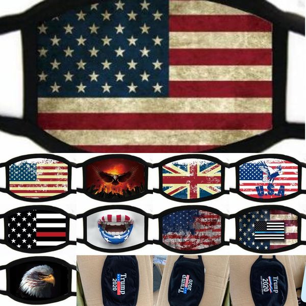 face 2020 new men's cotton and women's mask cotton washing protective mask american flag printed leopard print