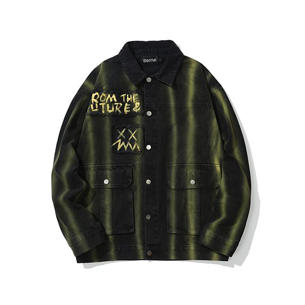 tie dye striped lapel autumn mens jeans jacket oversize washed retro frayed casual denim coat streetwear casual top, Black;brown
tie dye striped lapel autumn mens jeans jacket oversize washed retro frayed casual denim coat streetwear casual top, Black;brown