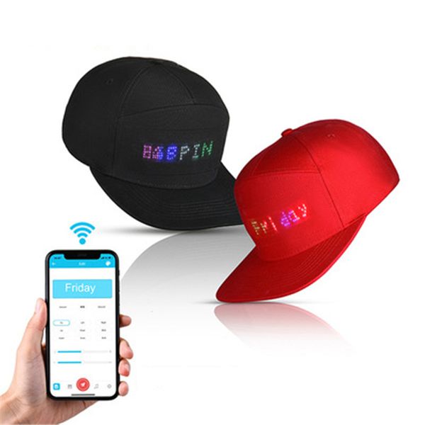 хип-хоп шляпы мужчины женщины bluetooth led hat программируемая credit ролл дисплей сообщений совет хэллоуин рождество cap подарков
хип-хоп шляпы мужчины женщины bluetooth led hat программируемая credit ролл дисплей сообщений совет хэллоуин рождество cap подарков
