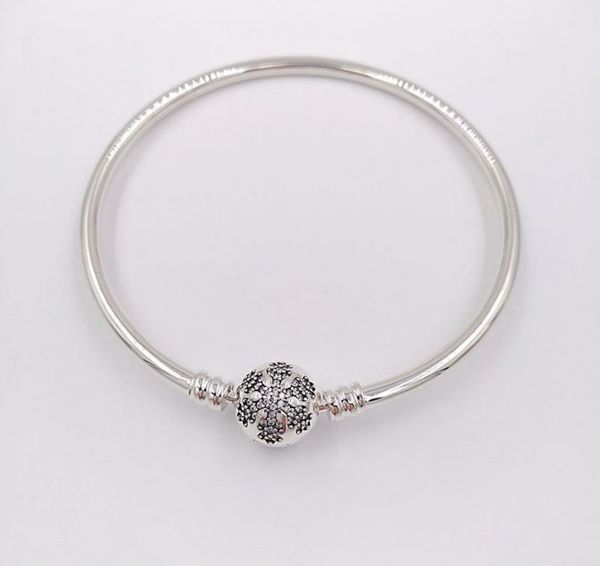 authentic 925 sterling silver bracelet unique snowflake moments silver bangle fits european pandora style jewelry diy charms blang, Black
authentic 925 sterling silver bracelet unique snowflake moments silver bangle fits european pandora style jewelry diy charms blang, Black