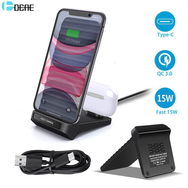 15w qi wireless charger dock airpods pro 2 in 1 dual fast charging station stand for iphone 11 xs xr x 8 samsung s20 s10 s9
15w qi wireless charger dock airpods pro 2 in 1 dual fast charging station stand for iphone 11 xs xr x 8 samsung s20 s10 s9