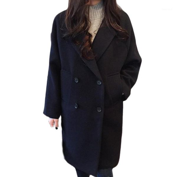 wool coat women fall clothes for women long solid button pockets v-neck double breasted abrigos para mujer korean coat1, Black
wool coat women fall clothes for women long solid button pockets v-neck double breasted abrigos para mujer korean coat1, Black