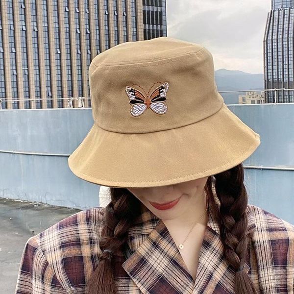 wide brim hats ins hat female summer sweet cute butterfly embroidered fisherman korean-style sunbonnet sun protection bucket, Blue;gray
wide brim hats ins hat female summer sweet cute butterfly embroidered fisherman korean-style sunbonnet sun protection bucket, Blue;gray