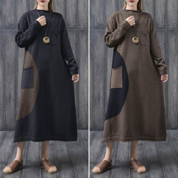 casual dresses female autumn pocket sweatshirt dress women patchwork vestidos zanzea turtleneck long sleeves midi sundress oversized 5xl, Black;gray
casual dresses female autumn pocket sweatshirt dress women patchwork vestidos zanzea turtleneck long sleeves midi sundress oversized 5xl, Black;gray