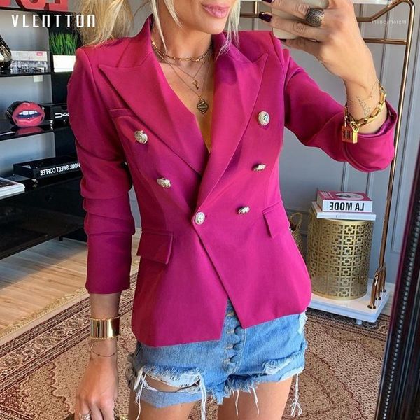 women's suits & blazers 2021 slim women's blazer jacket coat lion buttons double breasted phosphor office ladies outerwear, White;black
women's suits & blazers 2021 slim women's blazer jacket coat lion buttons double breasted phosphor office ladies outerwear, White;black