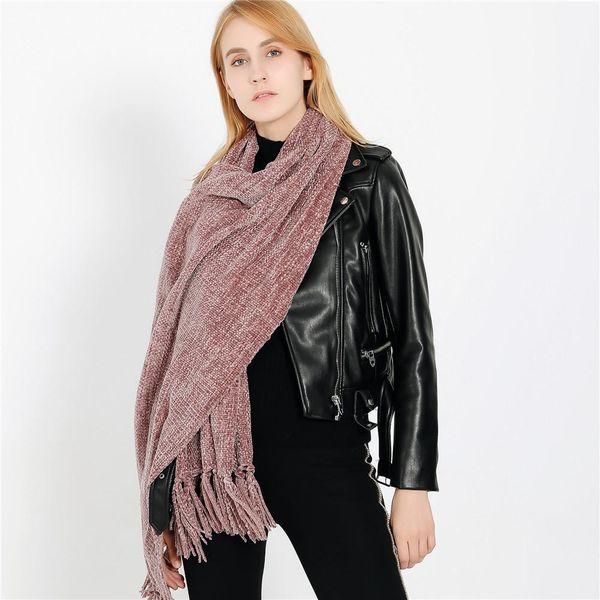 new autumn and winter fashion street pat chenille soft and comfortable scarf shawl, Blue;gray
new autumn and winter fashion street pat chenille soft and comfortable scarf shawl, Blue;gray