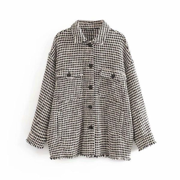plaid jacket coat women outerwear fashion long sleeve pockets oversize coat vintage stylish frayed tassel tweed winter loose, Black;brown
plaid jacket coat women outerwear fashion long sleeve pockets oversize coat vintage stylish frayed tassel tweed winter loose, Black;brown