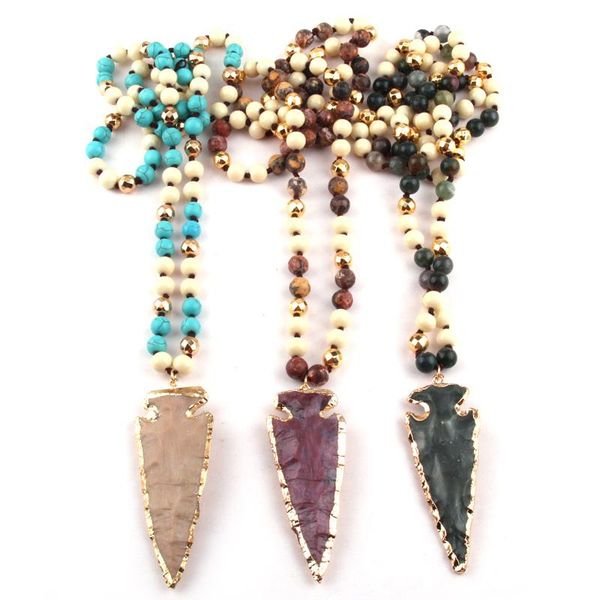 pendant necklaces fashion stones hematite beads arrowhead women statement necklace, Silver
pendant necklaces fashion stones hematite beads arrowhead women statement necklace, Silver