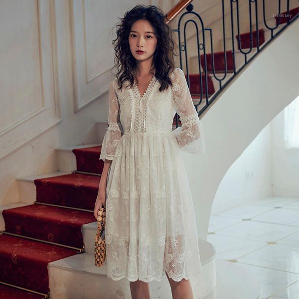 women midi white mesh lace dress summer 2020 runway fairy elegant vintage party night dress retro korean beach vacation dresses1, Black;gray
women midi white mesh lace dress summer 2020 runway fairy elegant vintage party night dress retro korean beach vacation dresses1, Black;gray