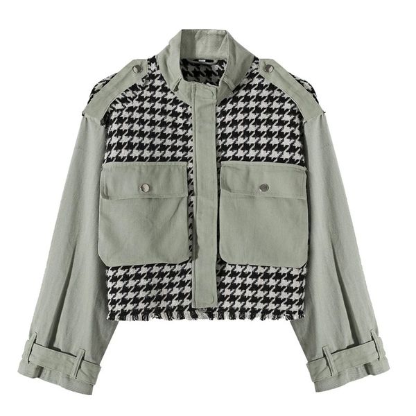 autumn women plaid patchwork tweed bomber jacket fashion female zipper pockets coat lady outerwear 201028, Black;brown
autumn women plaid patchwork tweed bomber jacket fashion female zipper pockets coat lady outerwear 201028, Black;brown