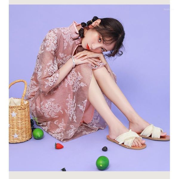 2020 spring and summer new spot real snew cheongsam retro small fragrance young girl loose dress long sweet daily1, Red
2020 spring and summer new spot real snew cheongsam retro small fragrance young girl loose dress long sweet daily1, Red