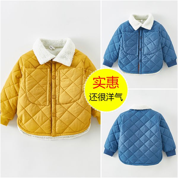 autumn and winter wear plush padded clothes 2020 new boys' foreign style children's down cotton coat fashion, Blue;gray
autumn and winter wear plush padded clothes 2020 new boys' foreign style children's down cotton coat fashion, Blue;gray