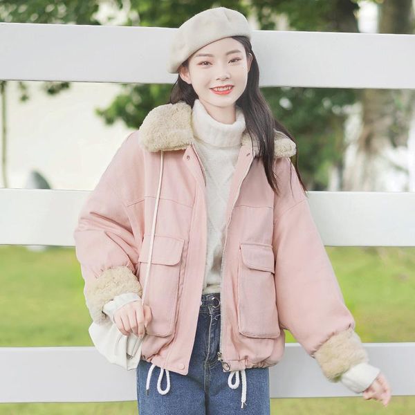 winter clothes women sown cotton jackets women's artificial fur collar woman fur parkas female clothes sweet girl abrigos tn1029, Black
winter clothes women sown cotton jackets women's artificial fur collar woman fur parkas female clothes sweet girl abrigos tn1029, Black