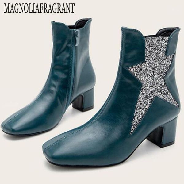 autumn and winter new women boots square head high heels short boots fashion rhinestone women's zapatillas muje ay711, Black
autumn and winter new women boots square head high heels short boots fashion rhinestone women's zapatillas muje ay711, Black