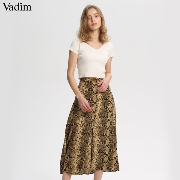 vadim women elegant snake print midi skirt faldas mujer side zipper design female casual streetwear chic skirts ba157 y200326, Black
vadim women elegant snake print midi skirt faldas mujer side zipper design female casual streetwear chic skirts ba157 y200326, Black