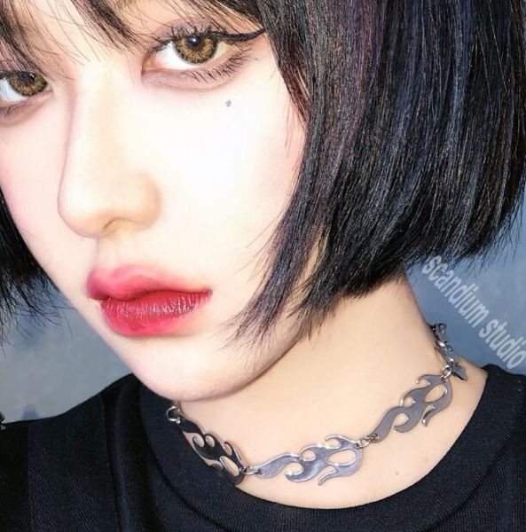 collier femme 2020 punk cool girl flame necklac gothic igirl chain choker 90s aesthetic accessories egirl harajuku grung jewelry, Silver
collier femme 2020 punk cool girl flame necklac gothic igirl chain choker 90s aesthetic accessories egirl harajuku grung jewelry, Silver