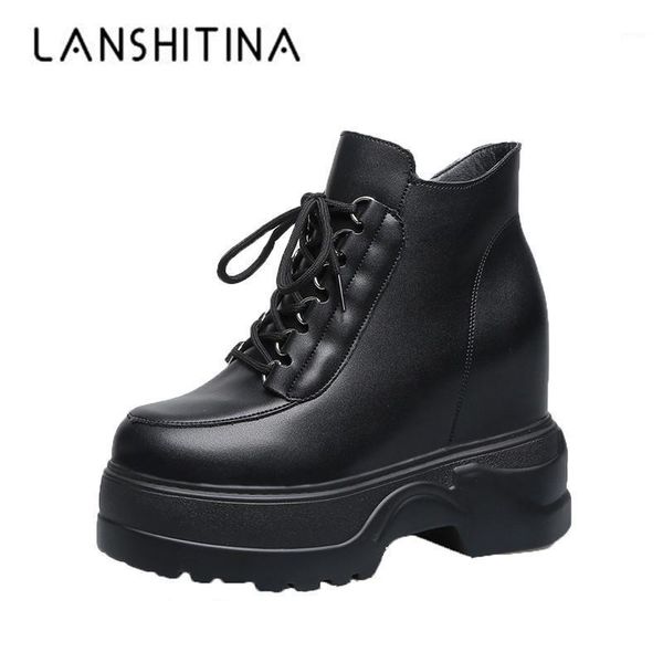 women platform boots 2021 height increased waterproof sneakers winter 10cm high heel thick sole trainers leather1, Black
women platform boots 2021 height increased waterproof sneakers winter 10cm high heel thick sole trainers leather1, Black