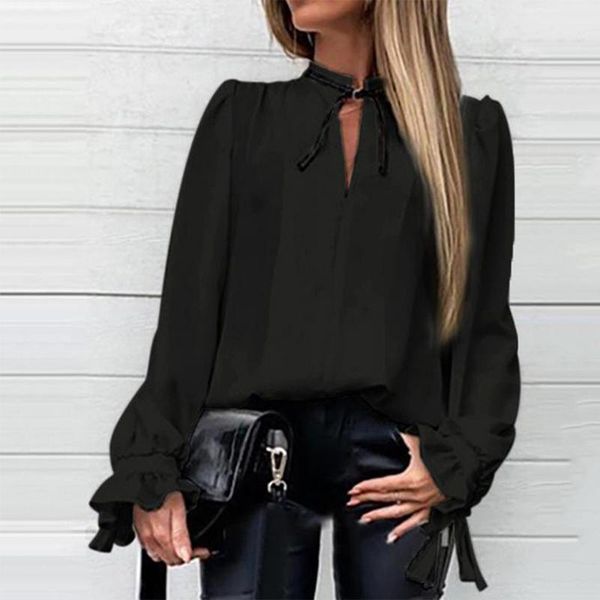autumn wild black lace up v-neck women blouses solid long sleeve womens blouse 2021 summer new fashion casual office ladies 1, White
autumn wild black lace up v-neck women blouses solid long sleeve womens blouse 2021 summer new fashion casual office ladies 1, White