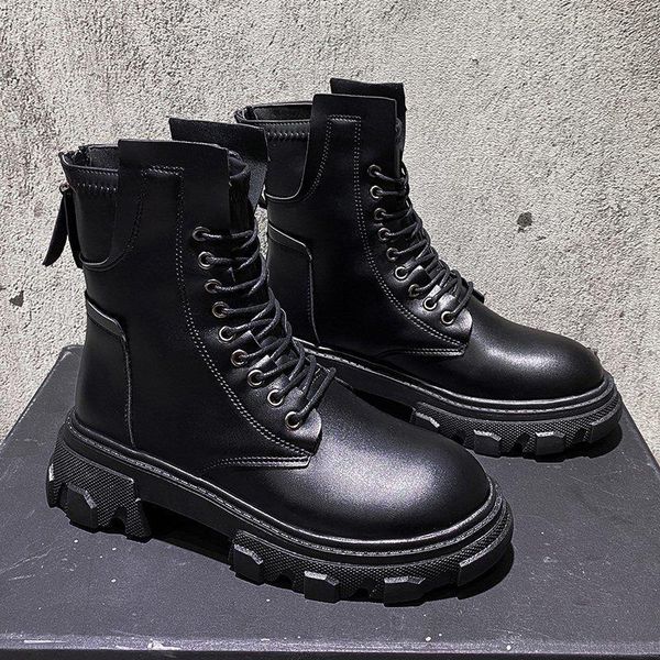 botines de cuero de piel sinttica con cordones para mujer, zapatos femeninos plataforma, con punta redonda, a la moda, para o, Black
botines de cuero de piel sinttica con cordones para mujer, zapatos femeninos plataforma, con punta redonda, a la moda, para o, Black