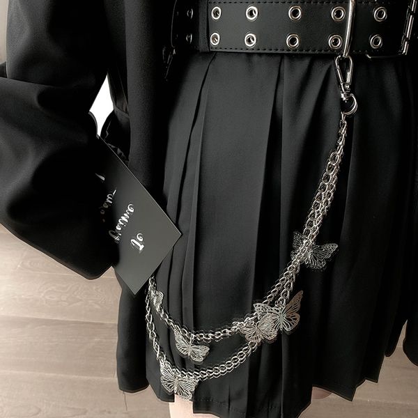 women ins style black body hole hip hop street trendy people with waistband and jk skirt cool decorative belt, Black;brown
women ins style black body hole hip hop street trendy people with waistband and jk skirt cool decorative belt, Black;brown