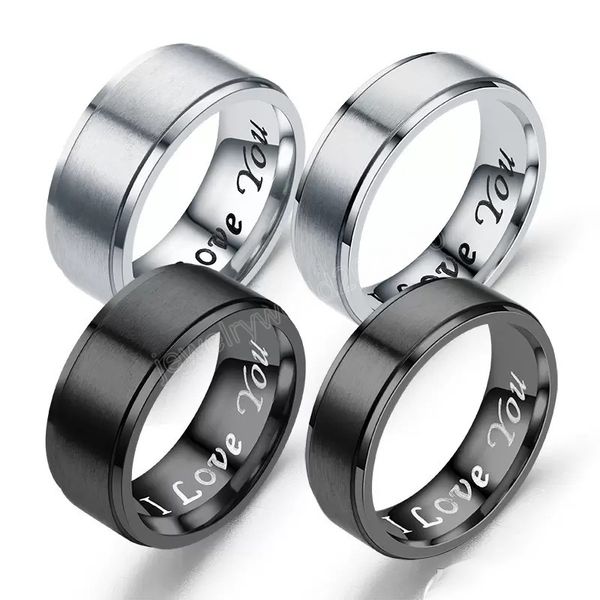 matte stainless steel i love you ring band engagement rings for women mens fashion jewelry, Silver
matte stainless steel i love you ring band engagement rings for women mens fashion jewelry, Silver